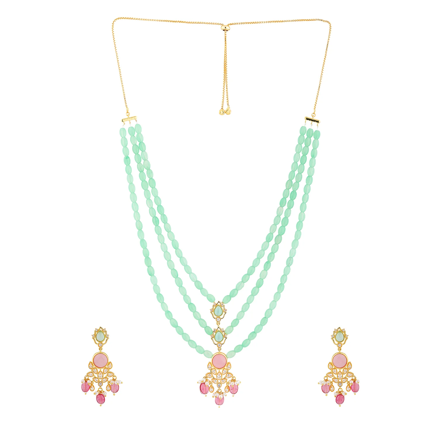 Queens of Rajasthan Siaara Two Layer Necklace Set Combo - Image 5