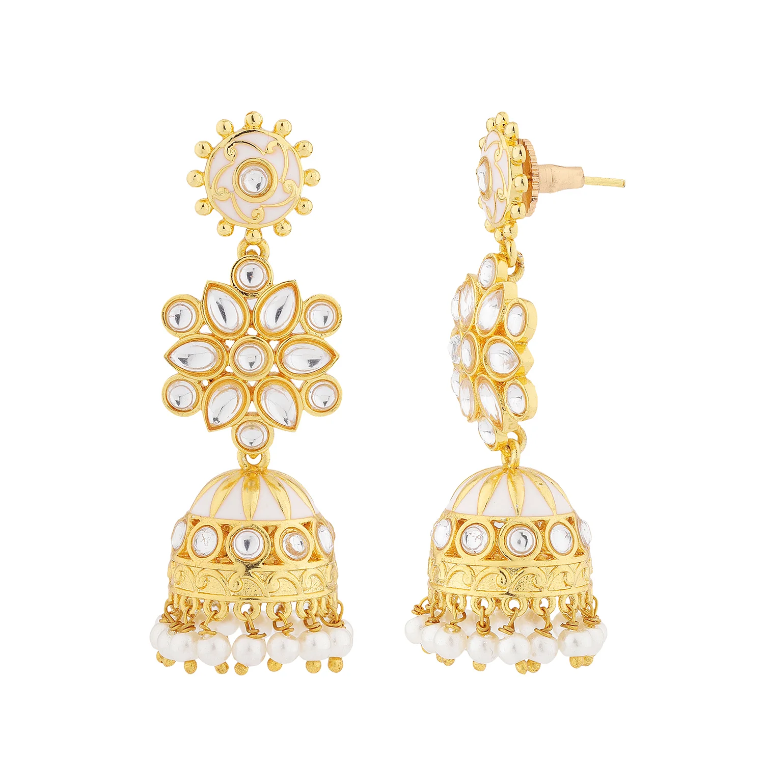 Queens of Rajasthan Tiora Jhumka Earrings - Image 3
