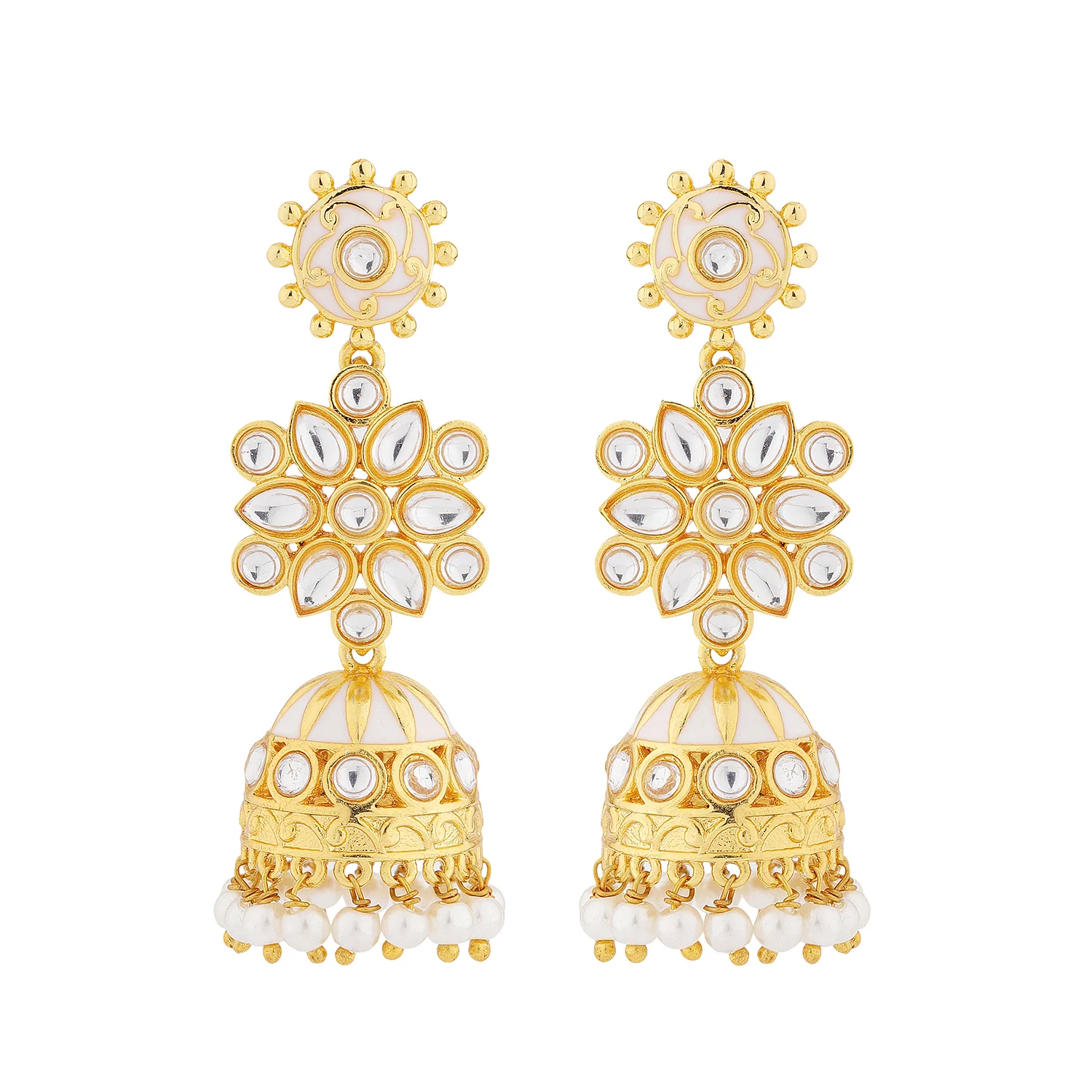 Queens of Rajasthan Tiora Jhumka Earrings - Image 4
