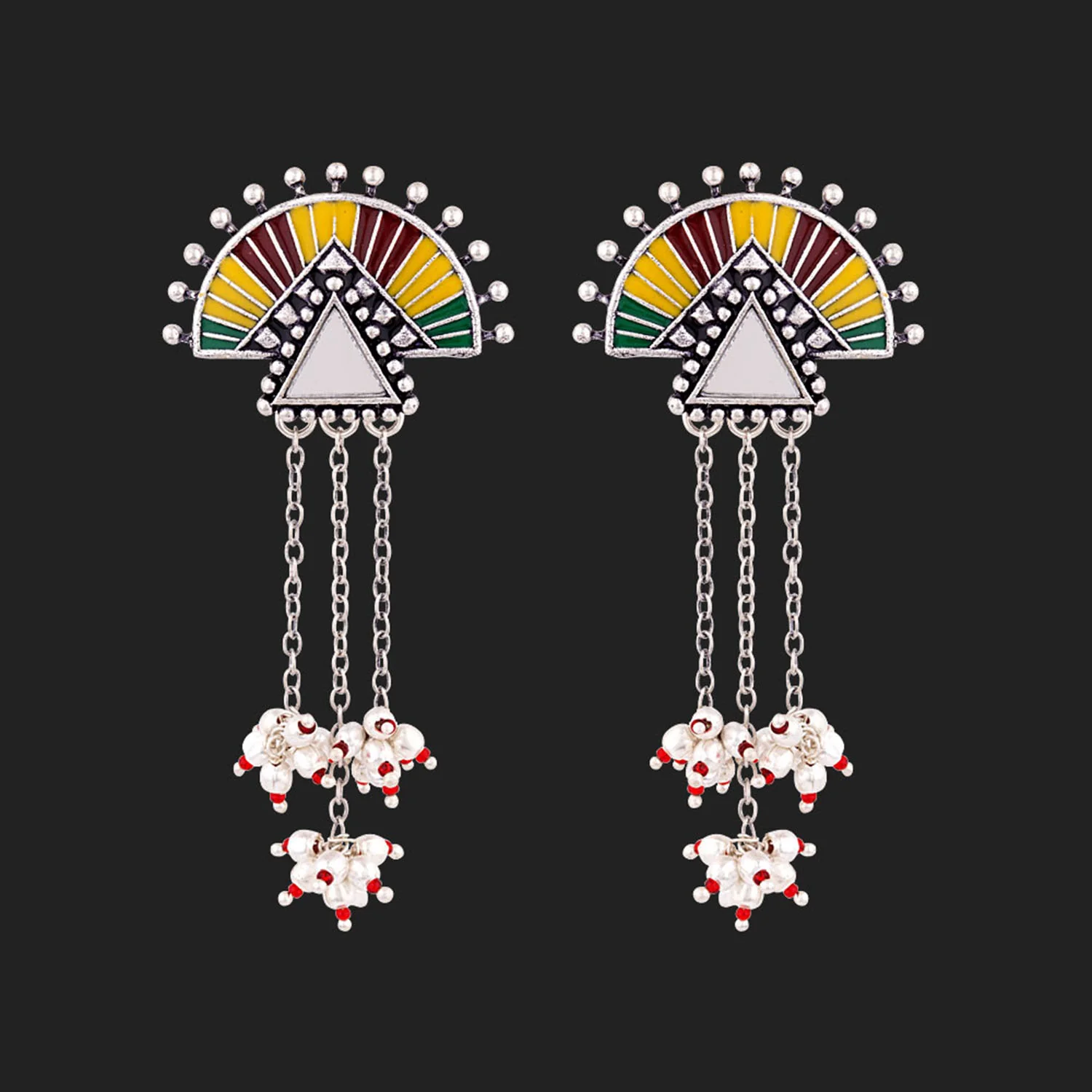 Rabaari Asymmetrical Tassels Earrings - Image 3