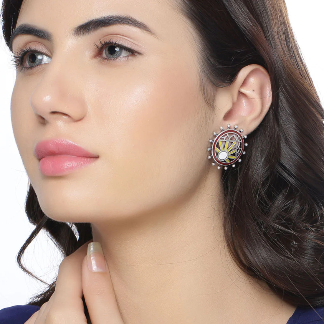 Rabaari Dome Style Stud Earrings - Image 2