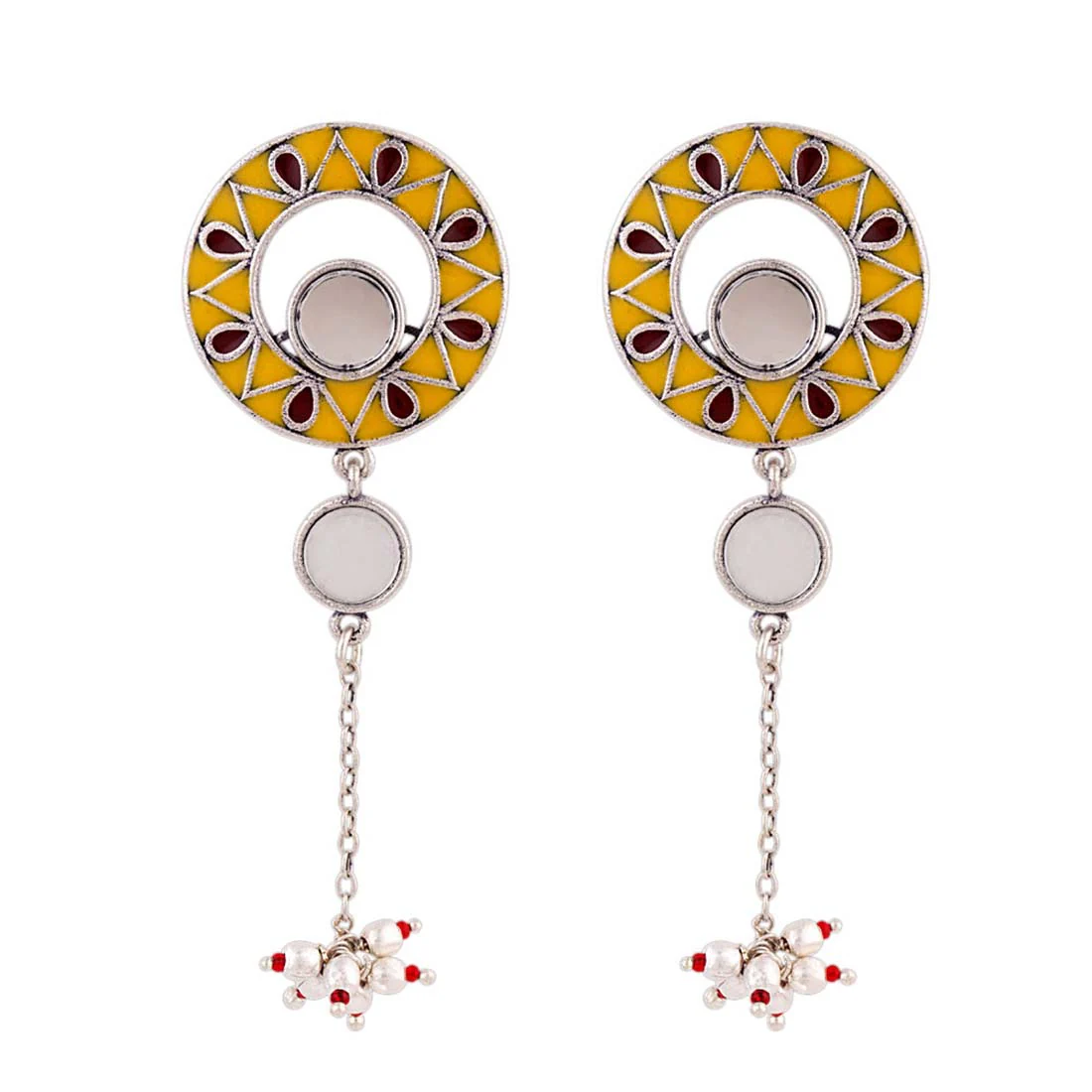 Rabaari Mirrored Tassel Earrings