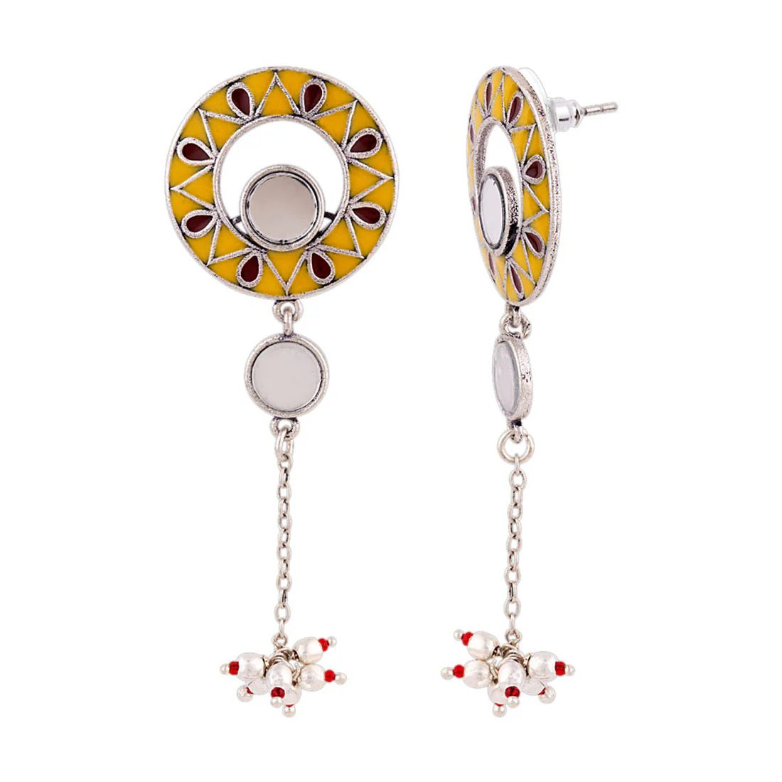 Rabaari Mirrored Tassel Earrings - Image 2