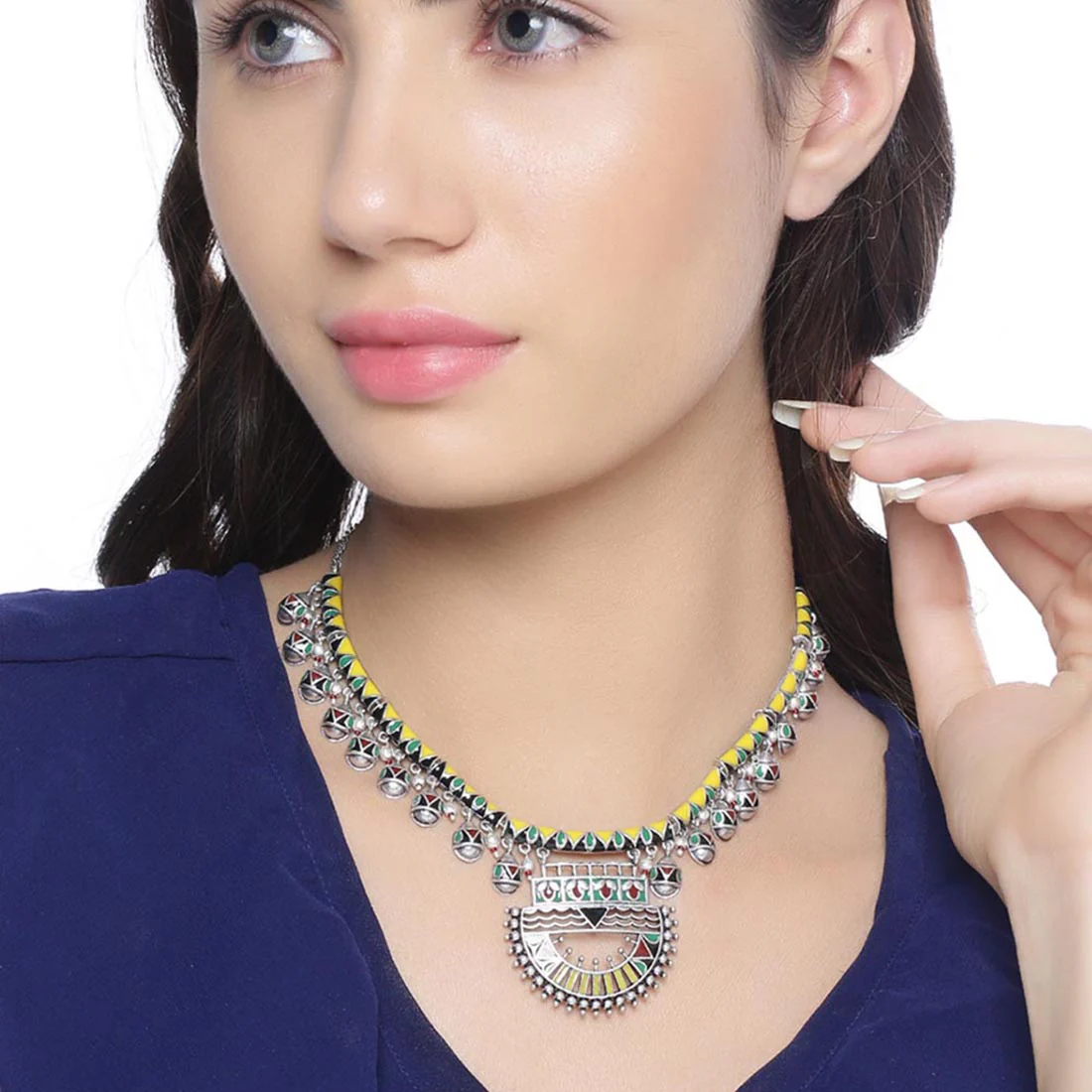 Rabaari Mirrored Tribal Necklace - Image 2