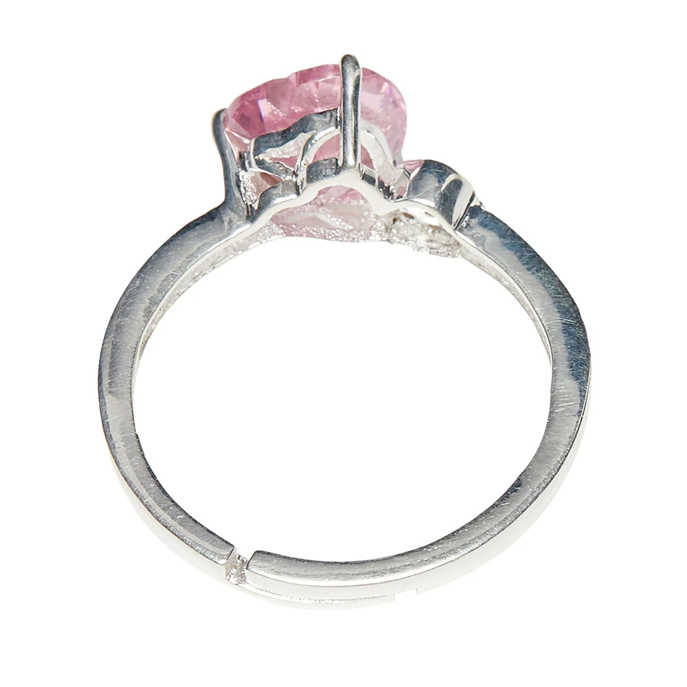 Radiant Sterling Silver Ring Studded With Pink Stones - Image 4