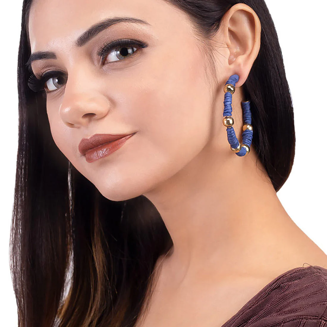Rafia Story Beaded Earrings - Image 2