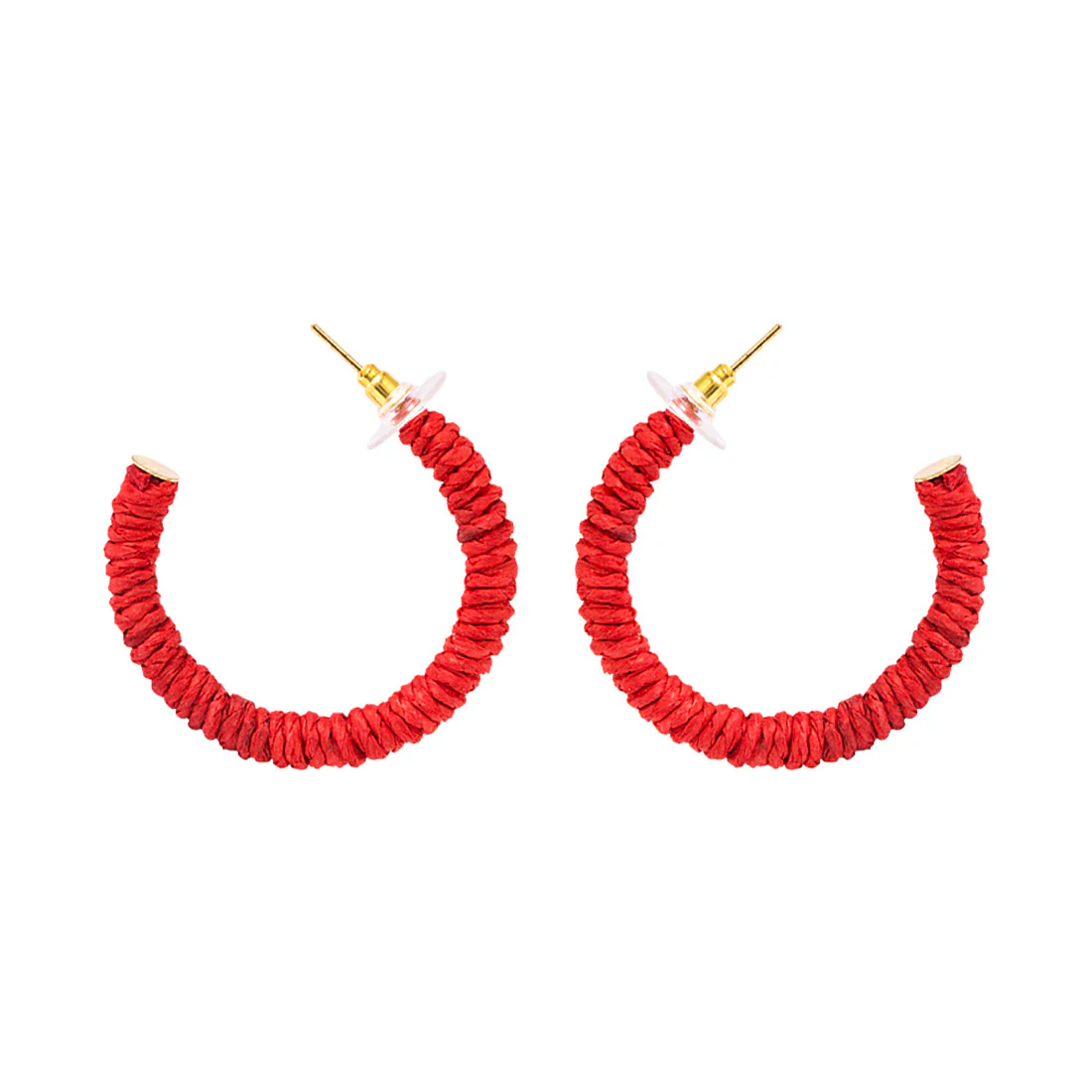 Rafia Story Round Open Earrings - Image 3