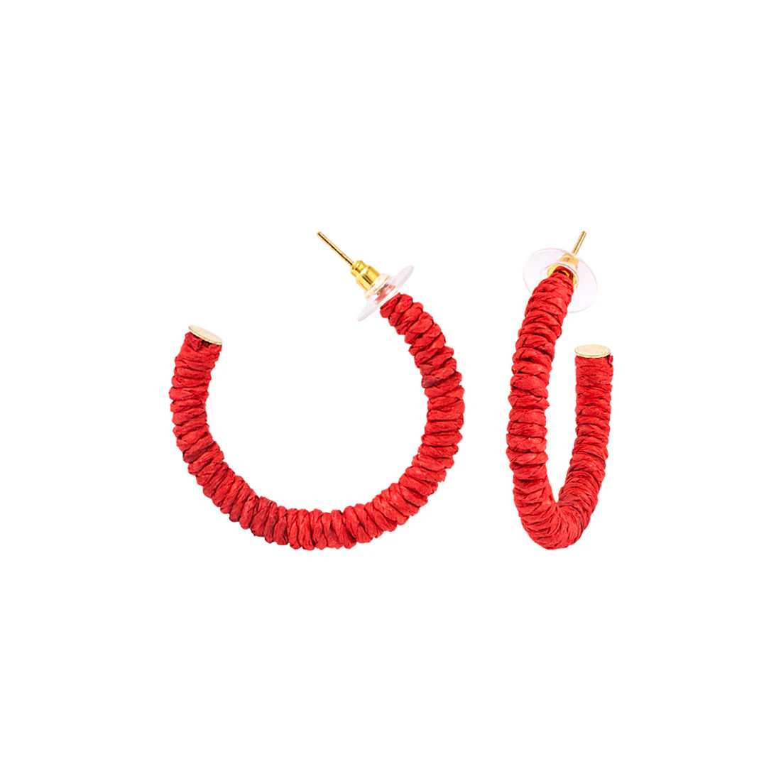 Rafia Story Round Open Earrings - Image 4