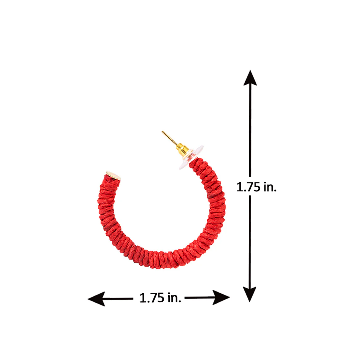 Rafia Story Round Open Earrings - Image 5