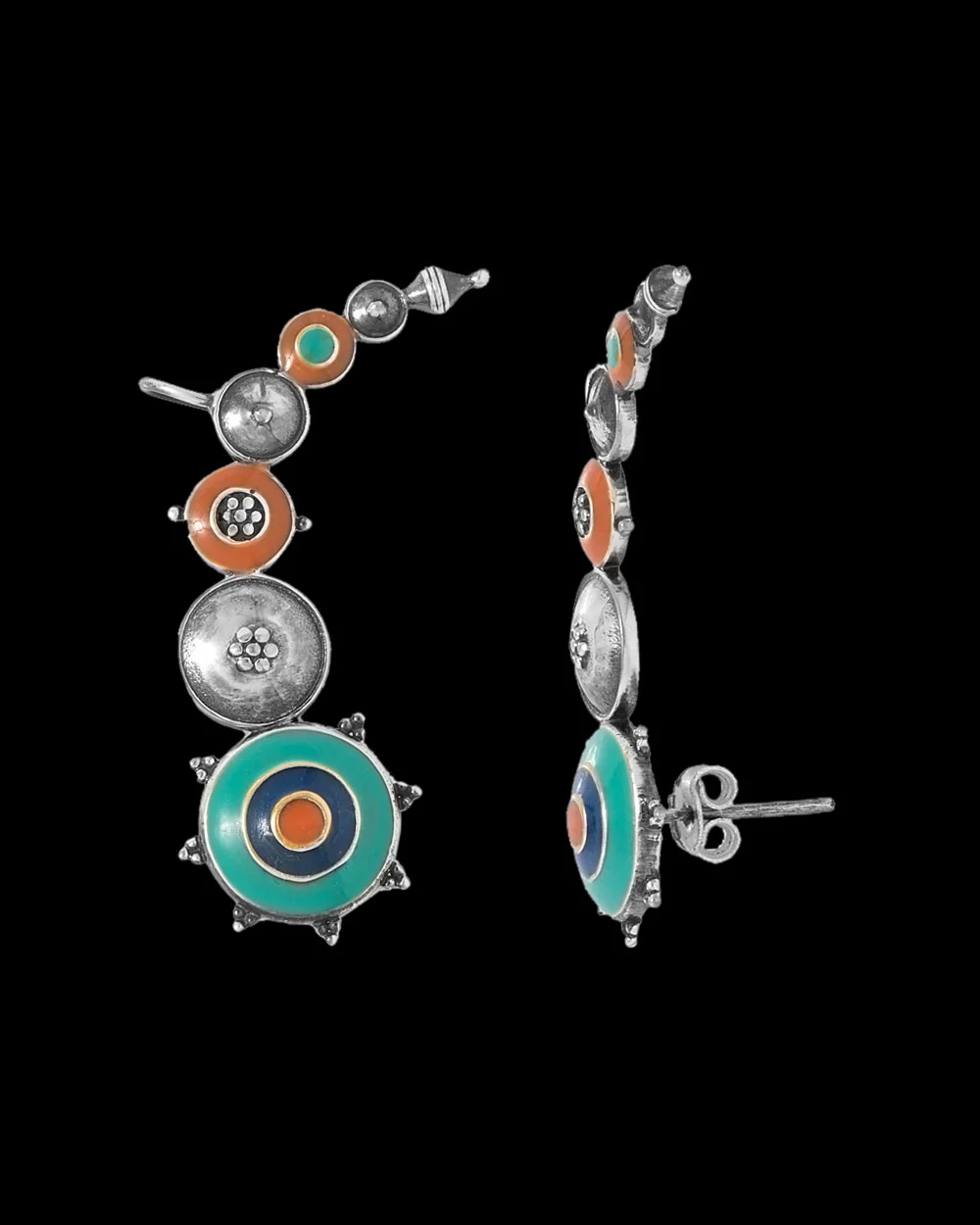 Rajasthani Bhawai Dancing Inspired Ear Cuffs - Image 2