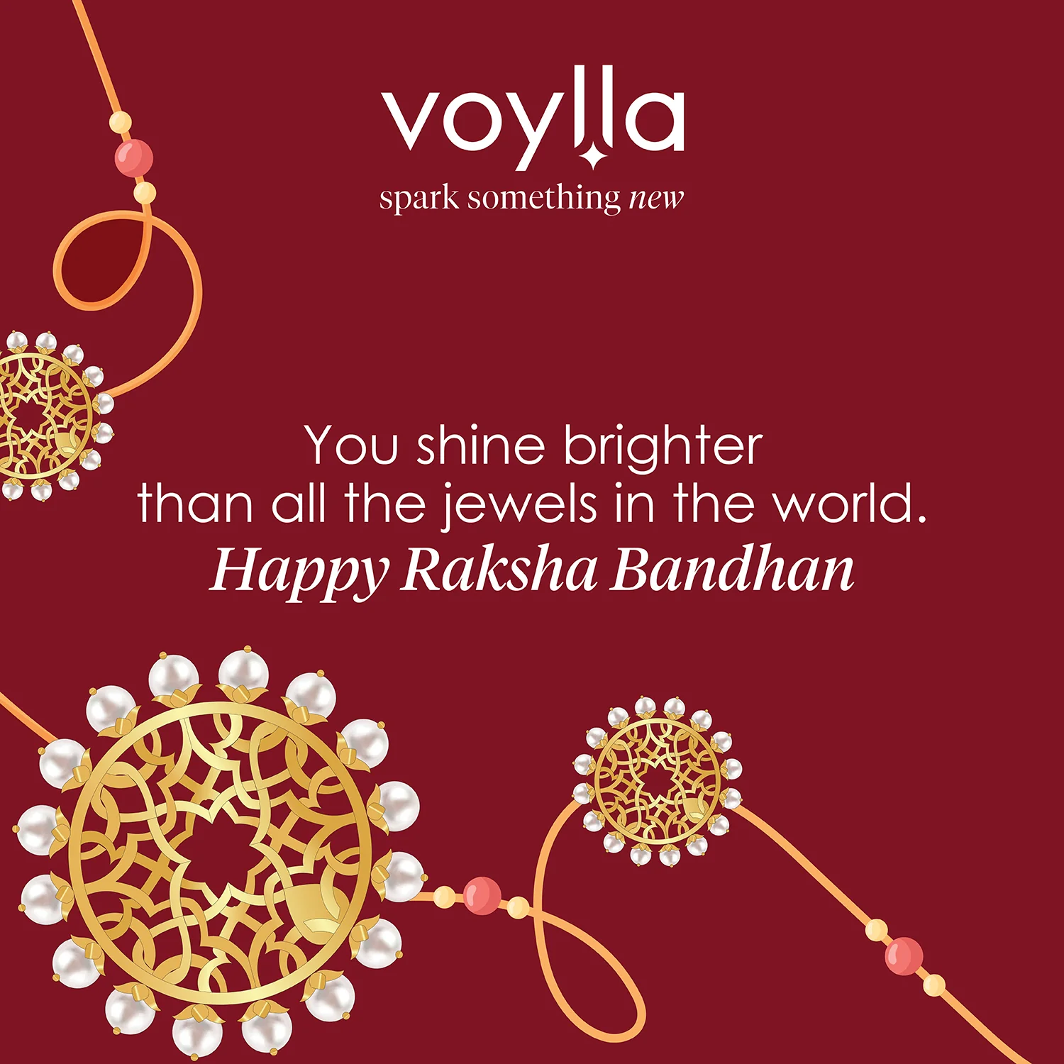 Digital Rakhi E-Gift Card for a Memorable Rakshabandhan | Voylla