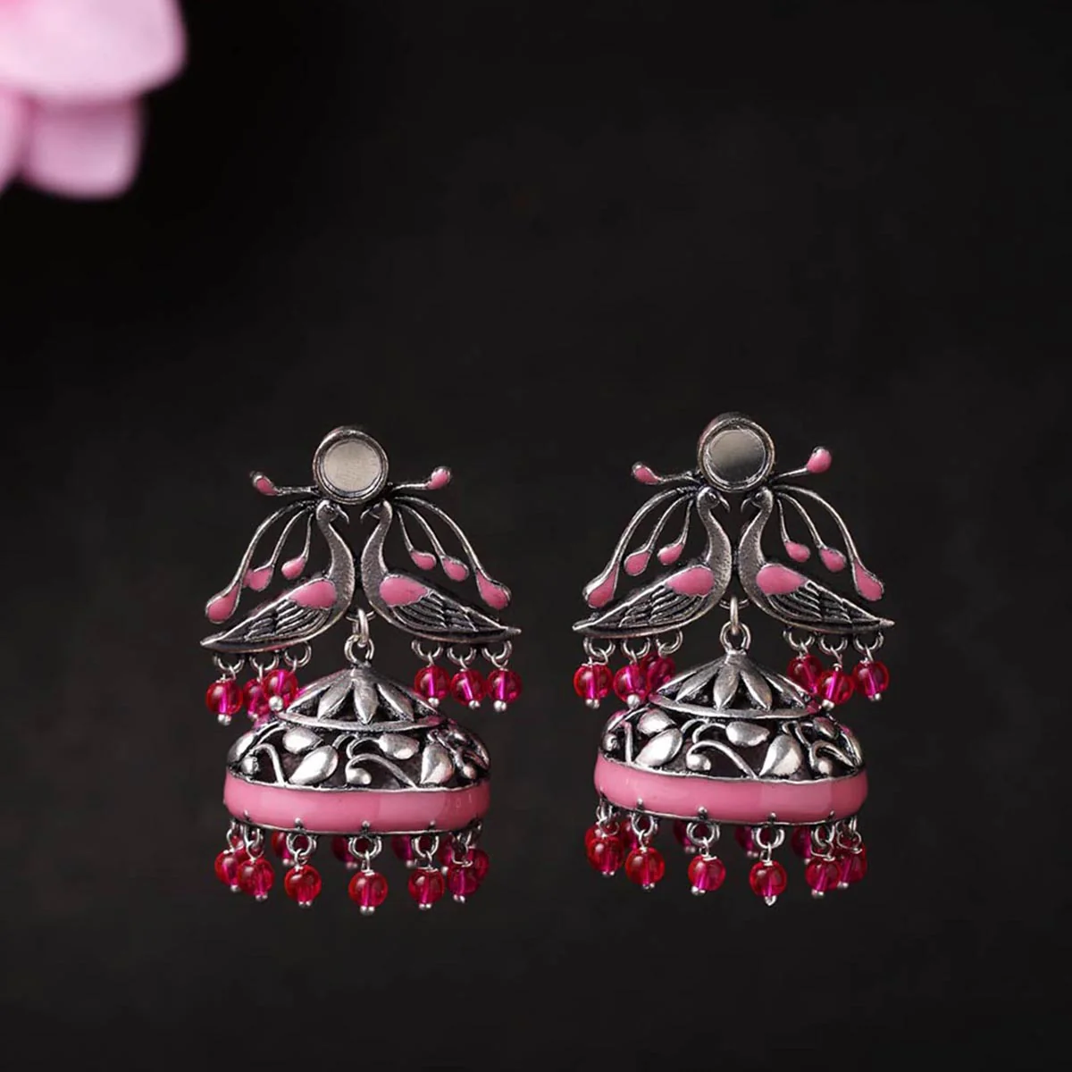 Rangabati Birds Motif Earrings