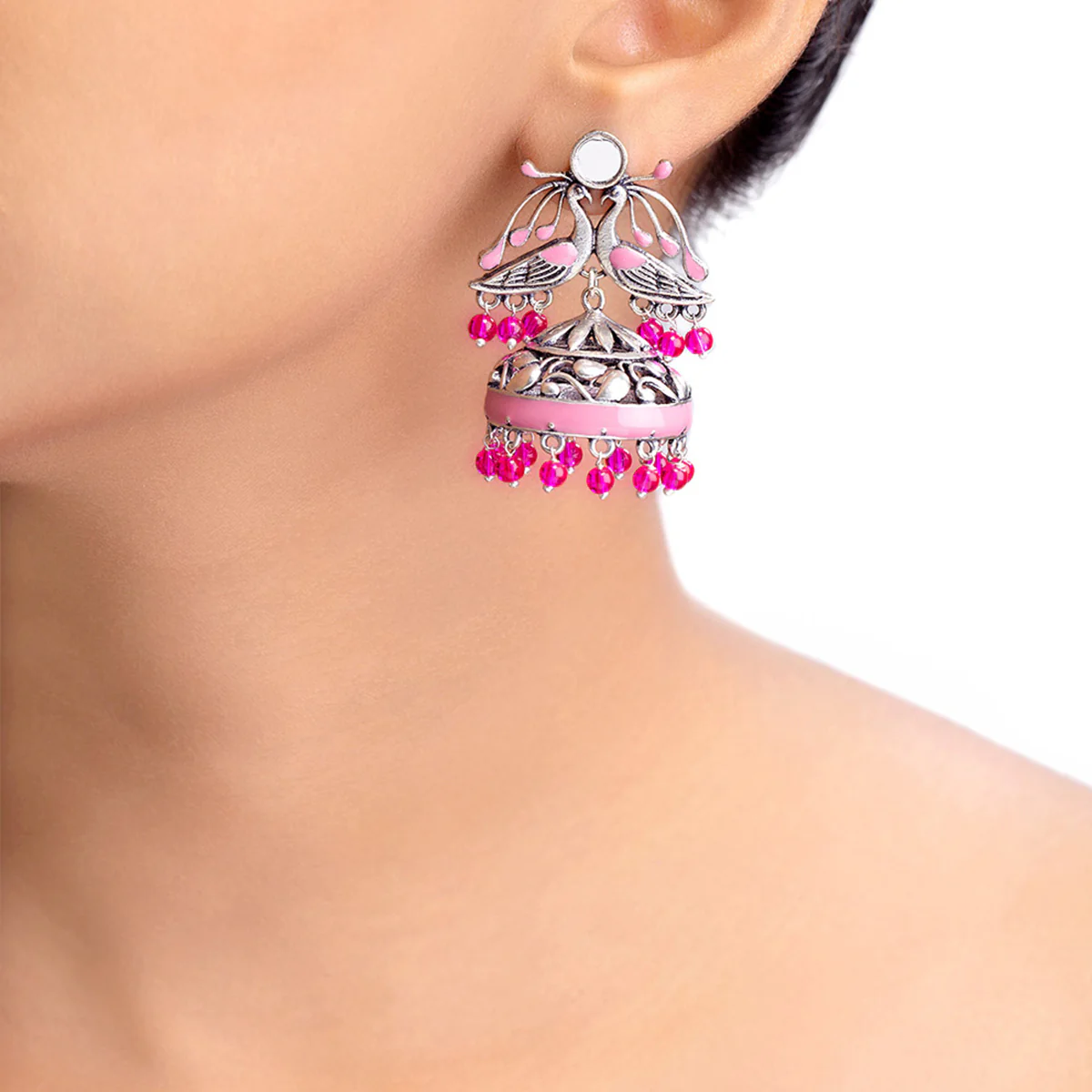 Rangabati Birds Motif Earrings - Image 2