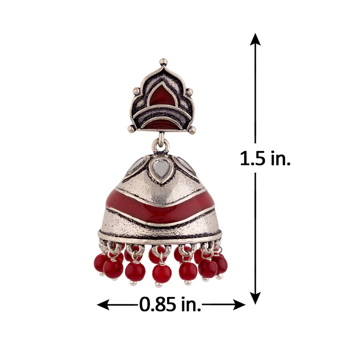 Rangabati Embellished Jhumka Earrings - Image 5