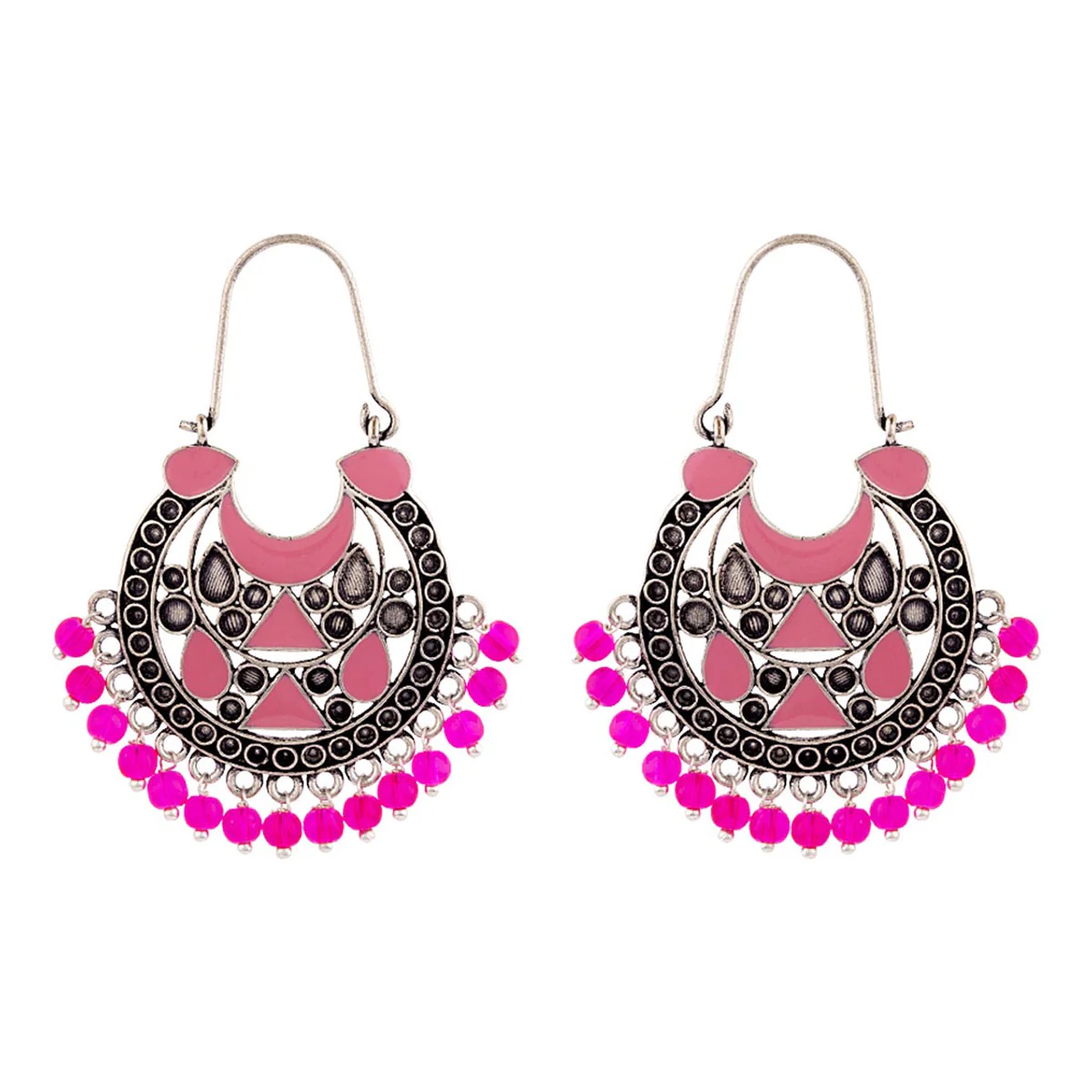 Rangabati Ethnic Style Hoop Earrings - Image 3