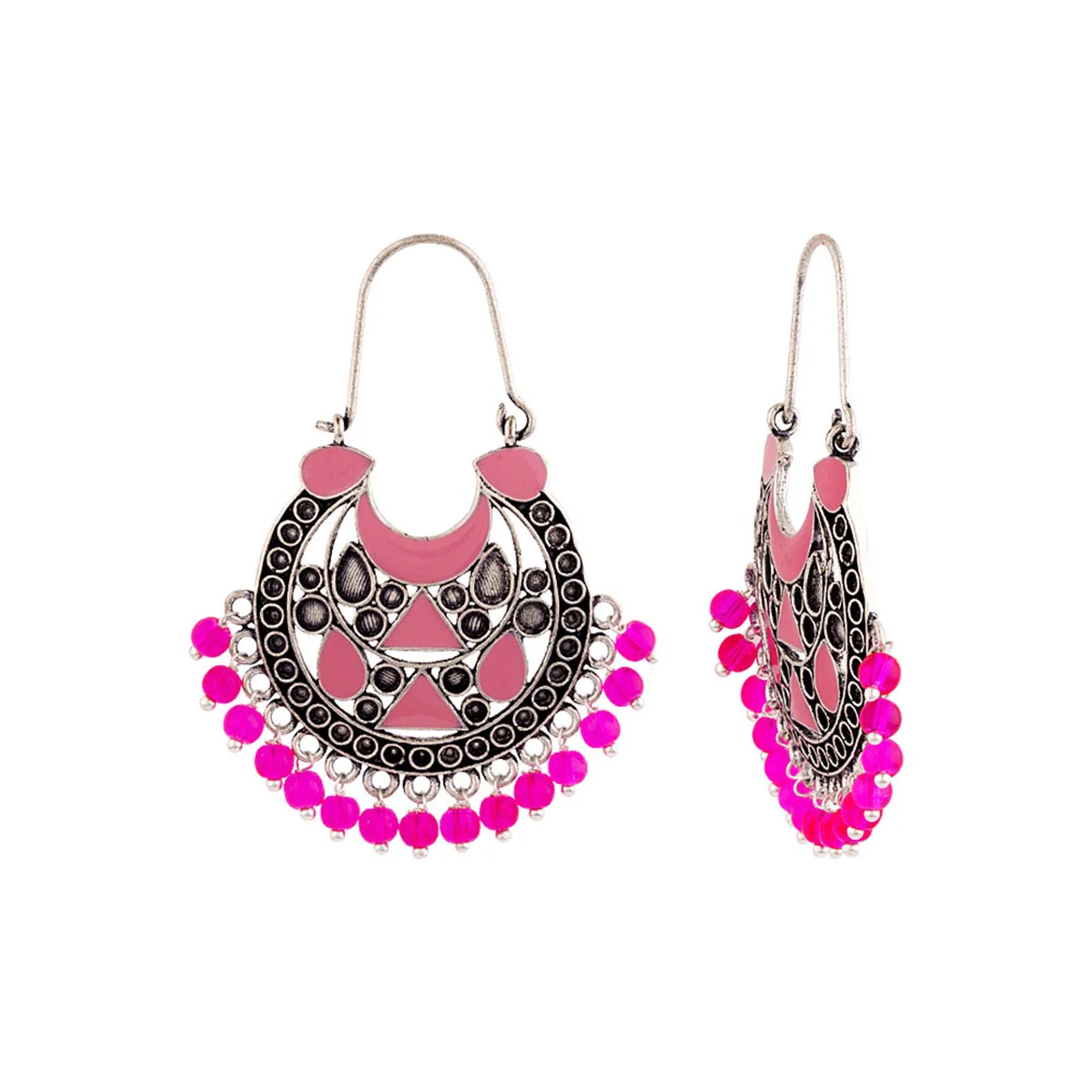 Rangabati Ethnic Style Hoop Earrings - Image 4