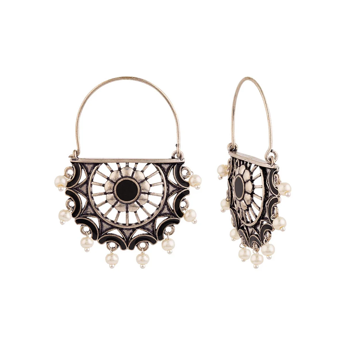 Rangabati Faux Pearls Adorned Earrings - Image 4