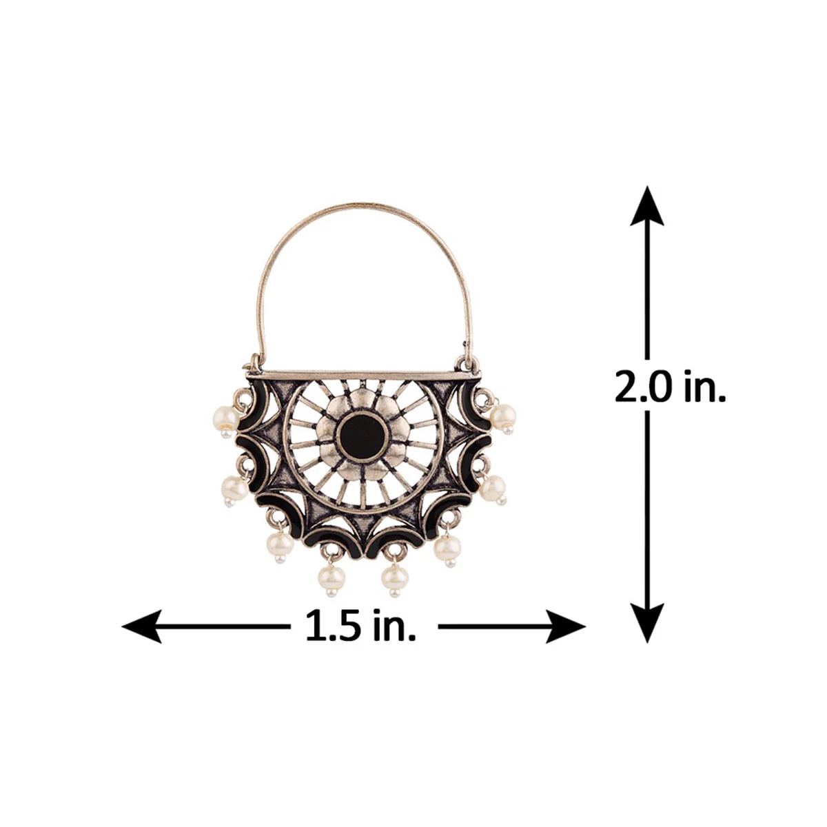 Rangabati Faux Pearls Adorned Earrings - Image 5