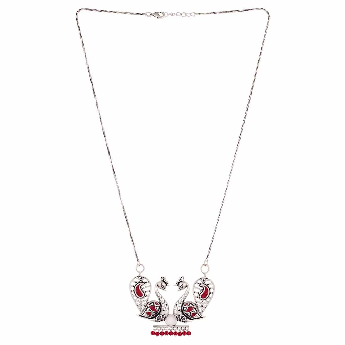 Rangabati Peacocks Brass Necklace - Image 3