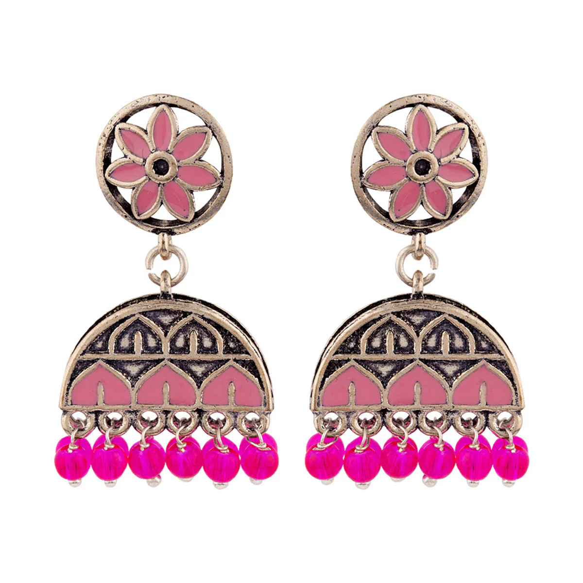 Rangabati Pink Embellishments Earrings - Image 3