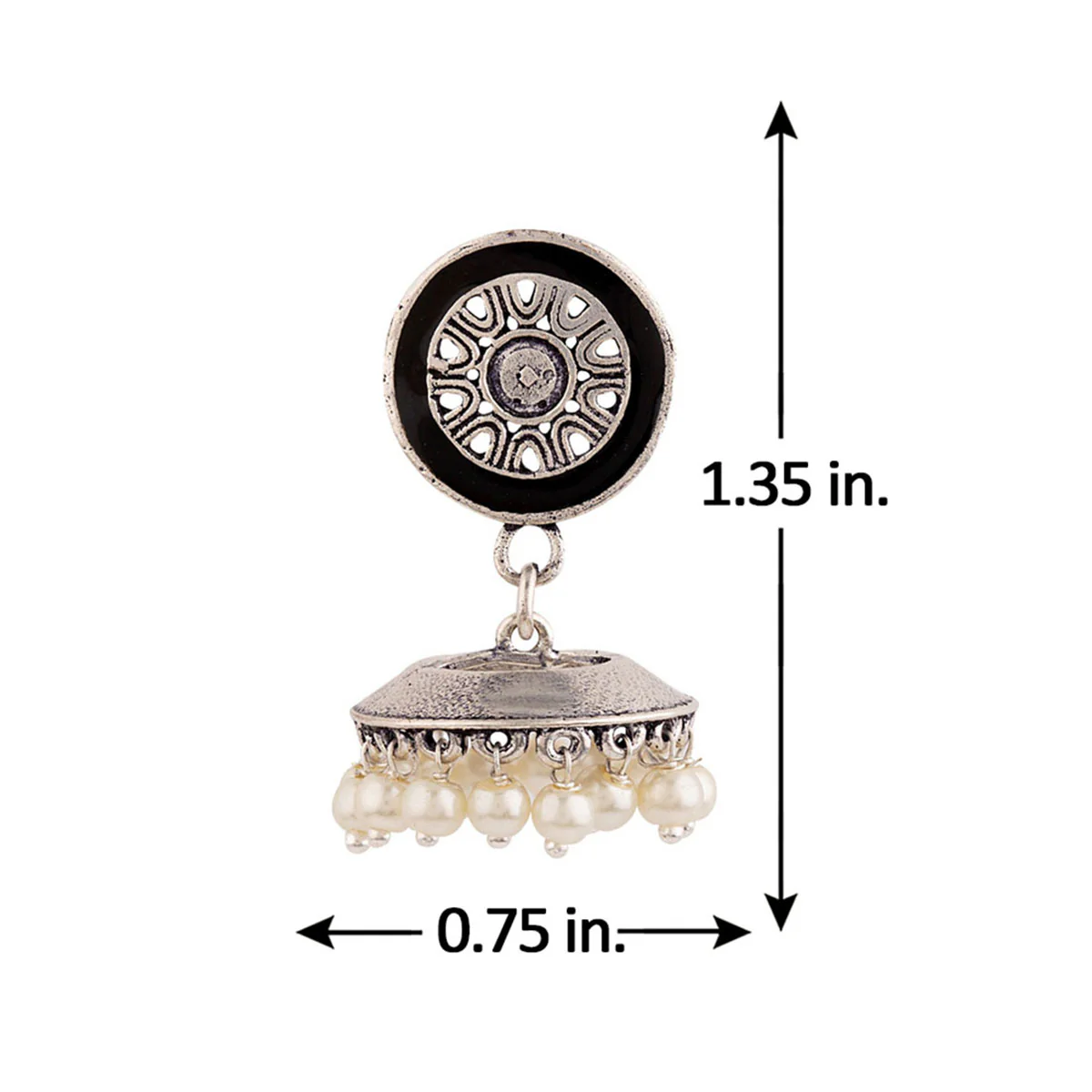 Rangabati Tiny Faux Pearls Earrings - Image 5