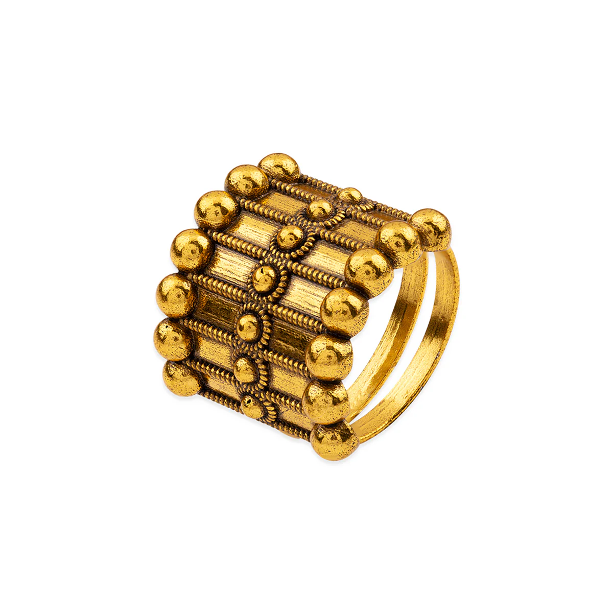 Rava Ball Adjustable Statement Ring - Image 3