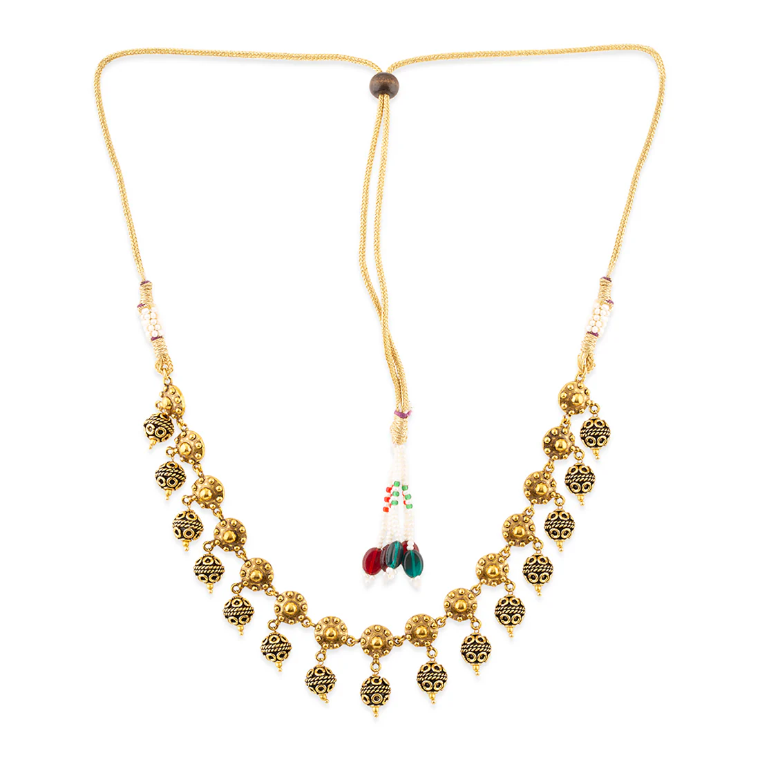Rava Ball Ball Drop Choker Necklace - Image 4