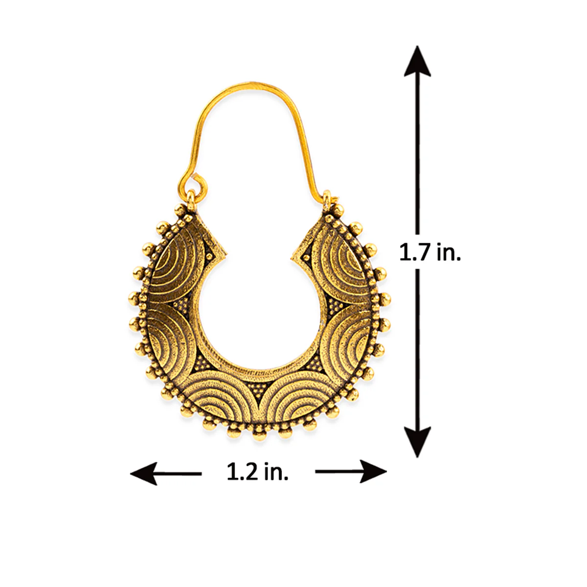 Rava Ball Hoop Style Earrings - Image 5