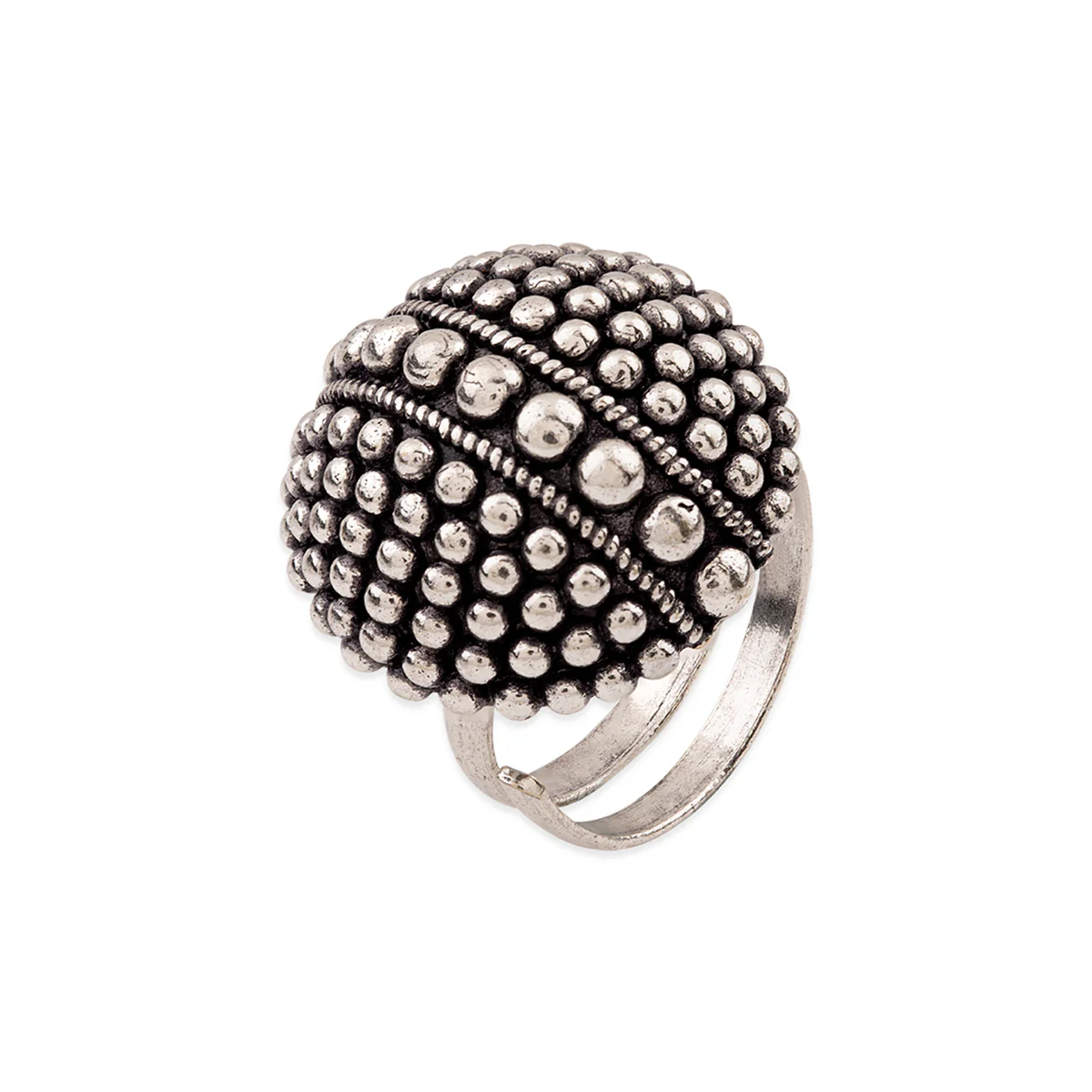 Rava Ball Oxidized Statement Ring - Image 3