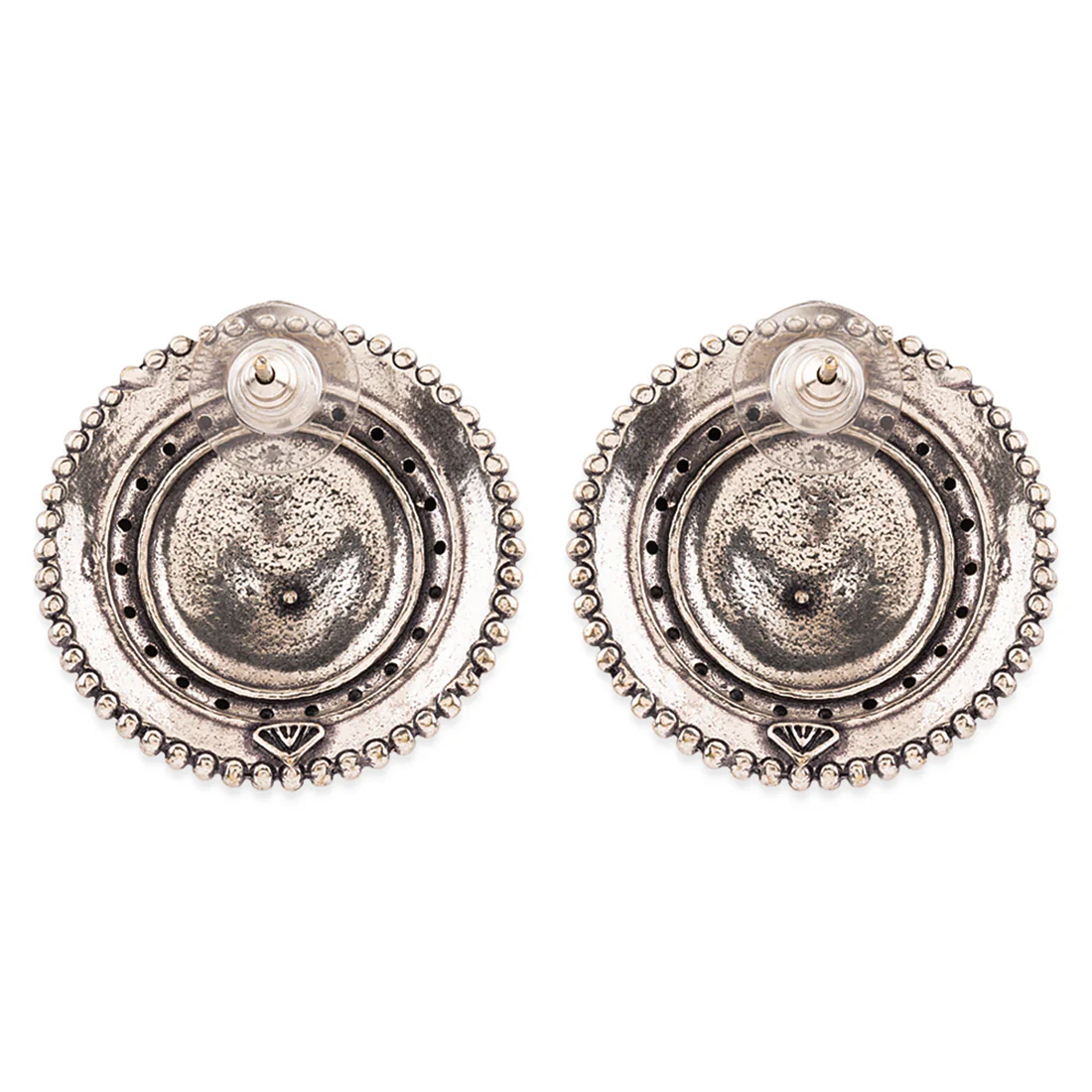 Rava Ball Oxidized Statement Studs - Image 5