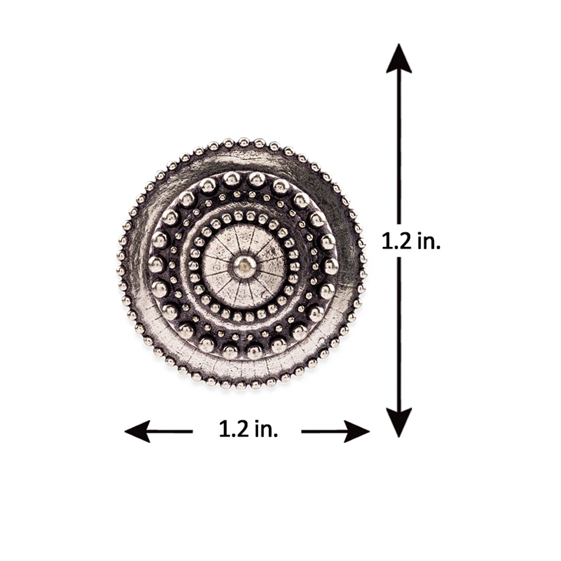 Rava Ball Oxidized Statement Studs - Image 6