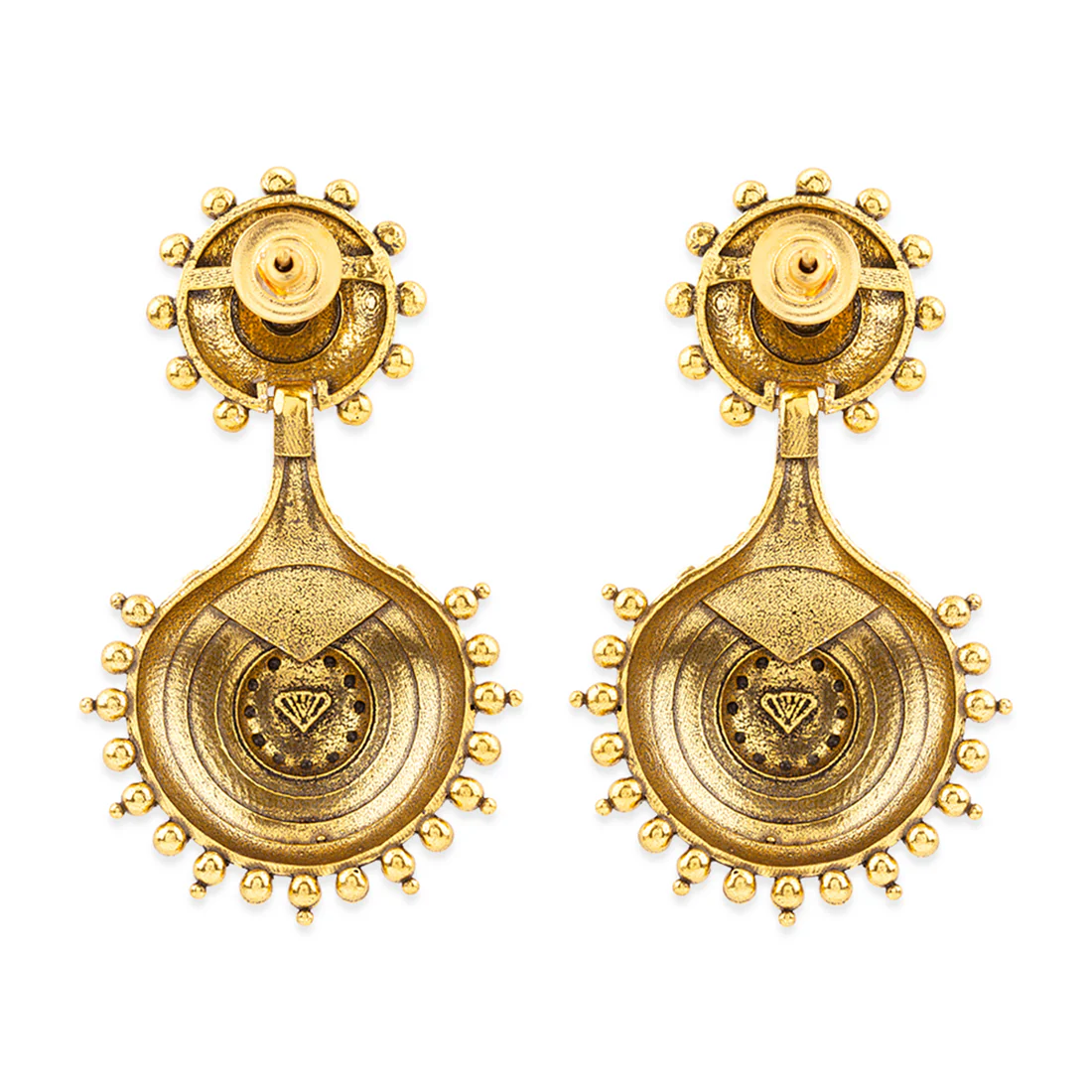 Rava Ball Round Oxidized Earrings - Image 5