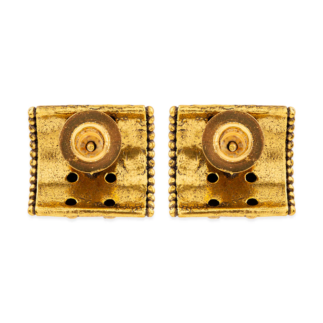 Rava Ball Studs With Oxidized Finish - Image 5