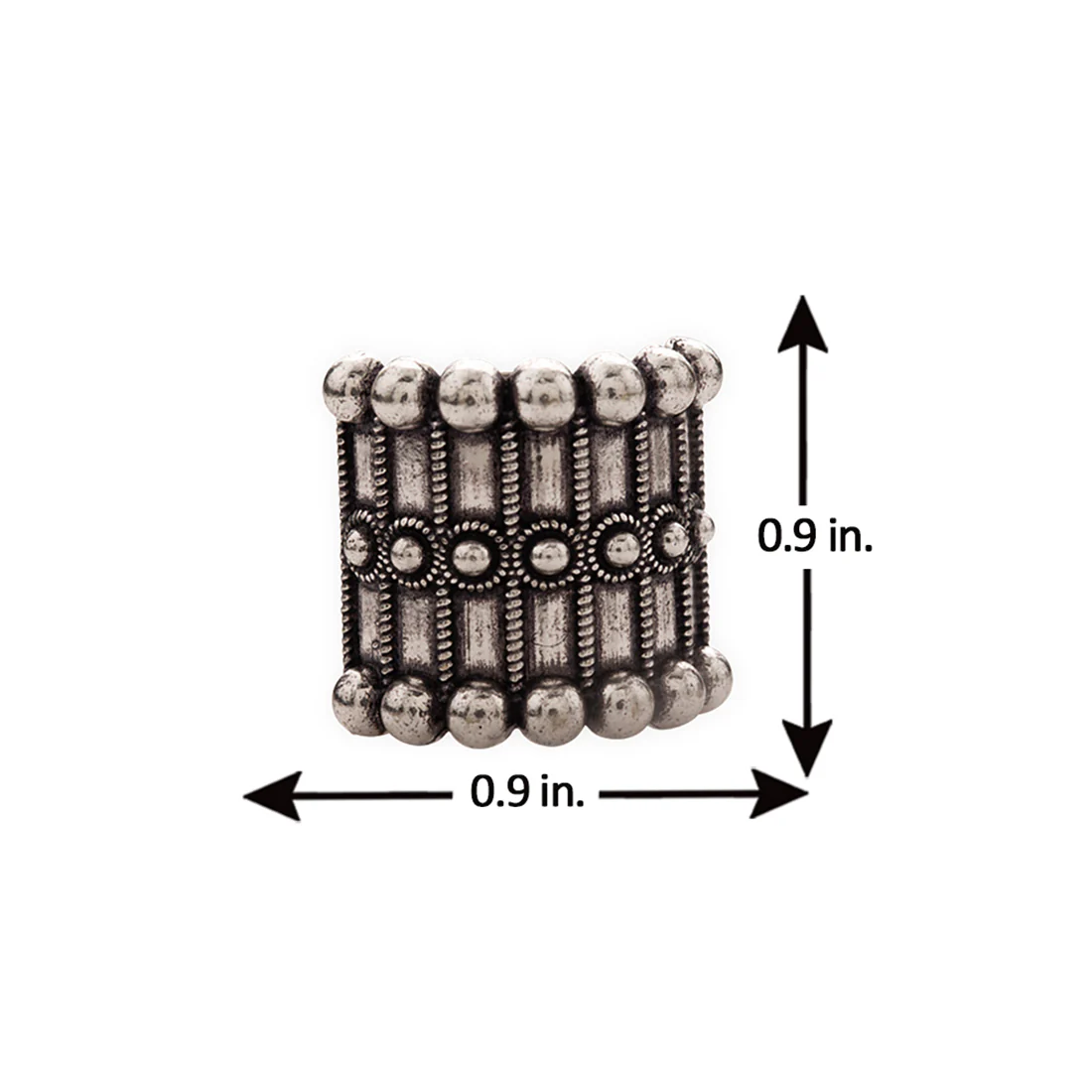 Rava Ball Trendy Oxidised Stud Earrings - Image 6