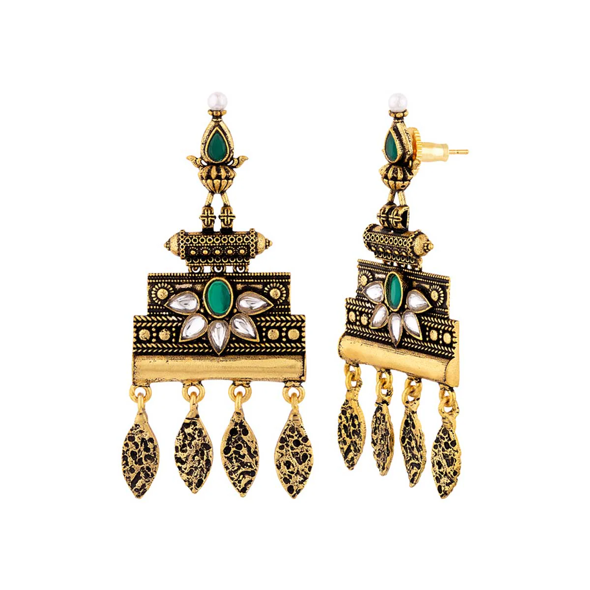 Rehnuma Ethnic Style Drop Earrings - Image 4