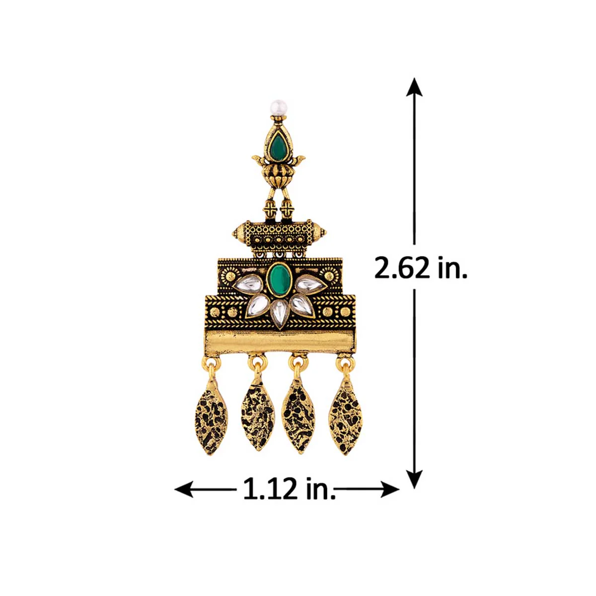Rehnuma Ethnic Style Drop Earrings - Image 5
