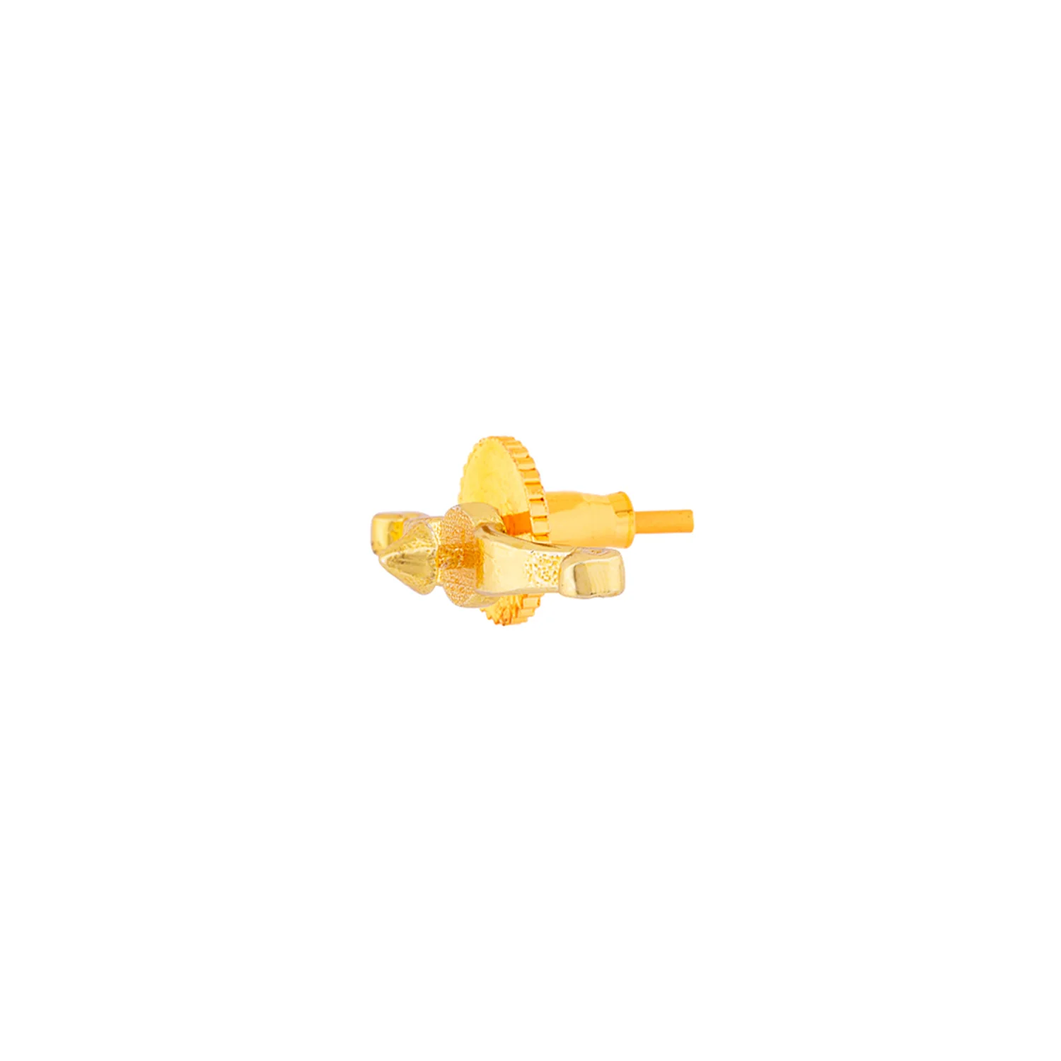 Religious Studs Gold Plated Lord Shiva Earring - Image 3