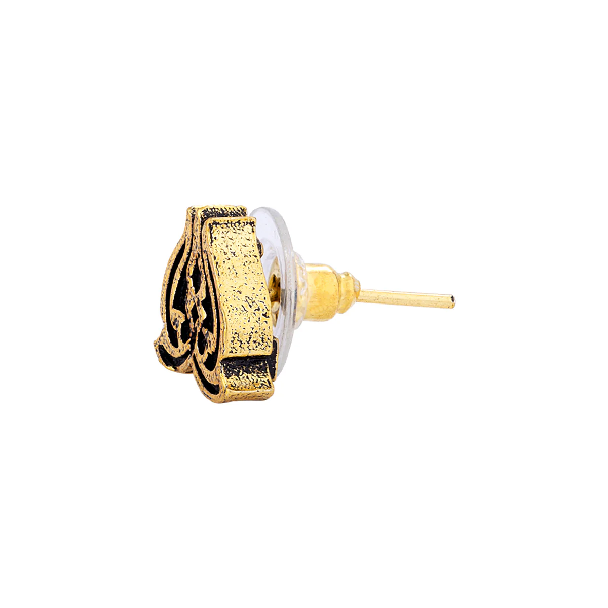 Religious Studs Men's Brass Stud Earring - Image 4