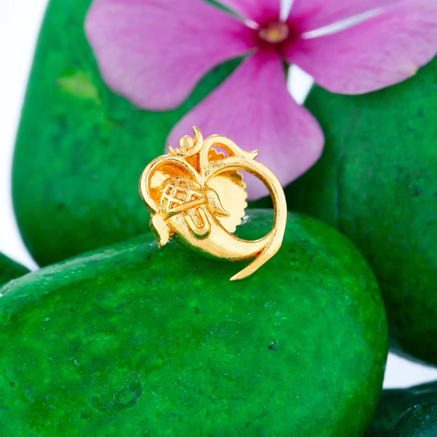 Religious Studs OM Gold Plated Earring