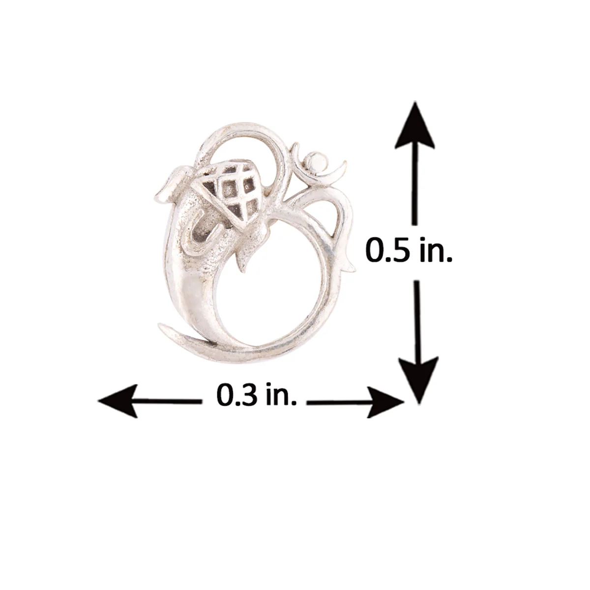 Religious Studs OM Motif Stud Earring - Image 4