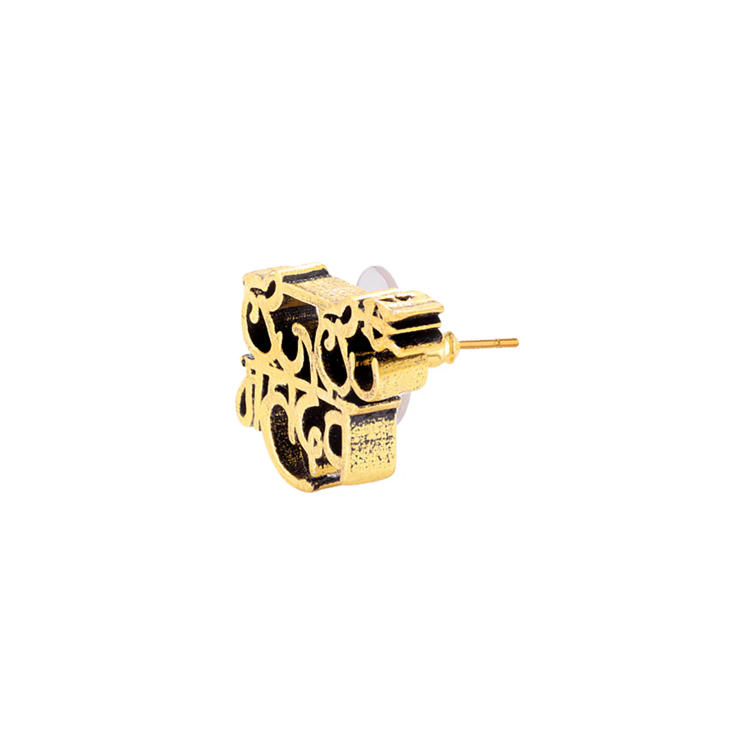 Religious Studs Shiva Inscription Earring - Image 4
