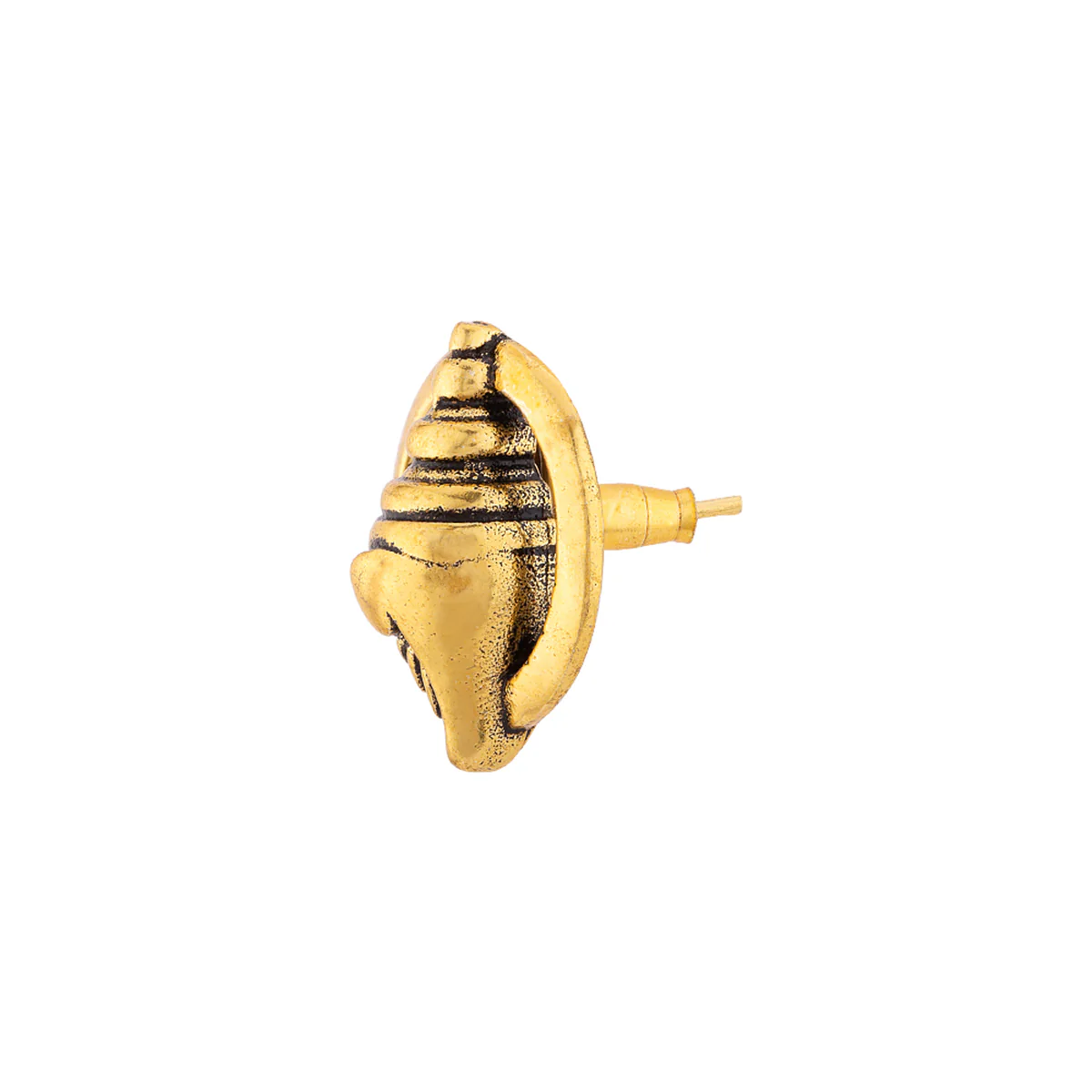 Religious Studs Shiva's Shankh Stud Earring - Image 3