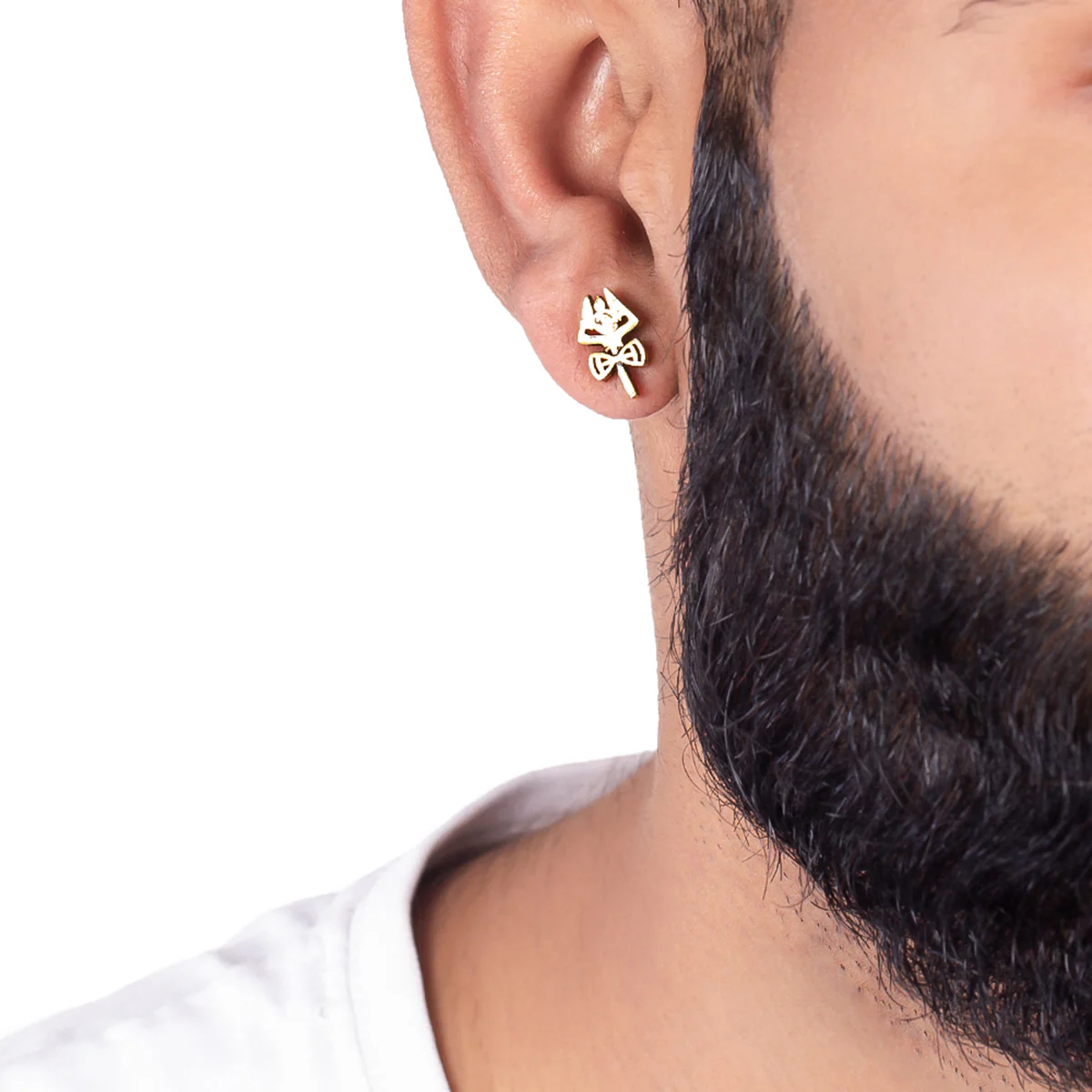 Religious Studs Trishul and Damru Earring - Image 2