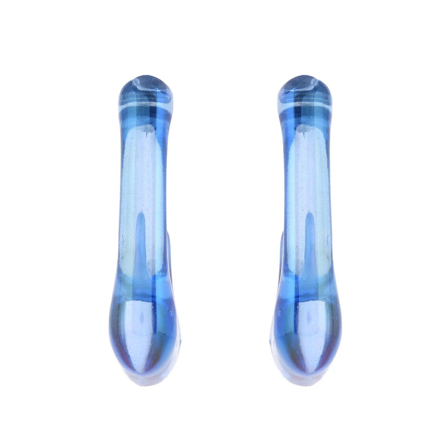 Resin Blue Bliss Hoop Earrings - Image 4