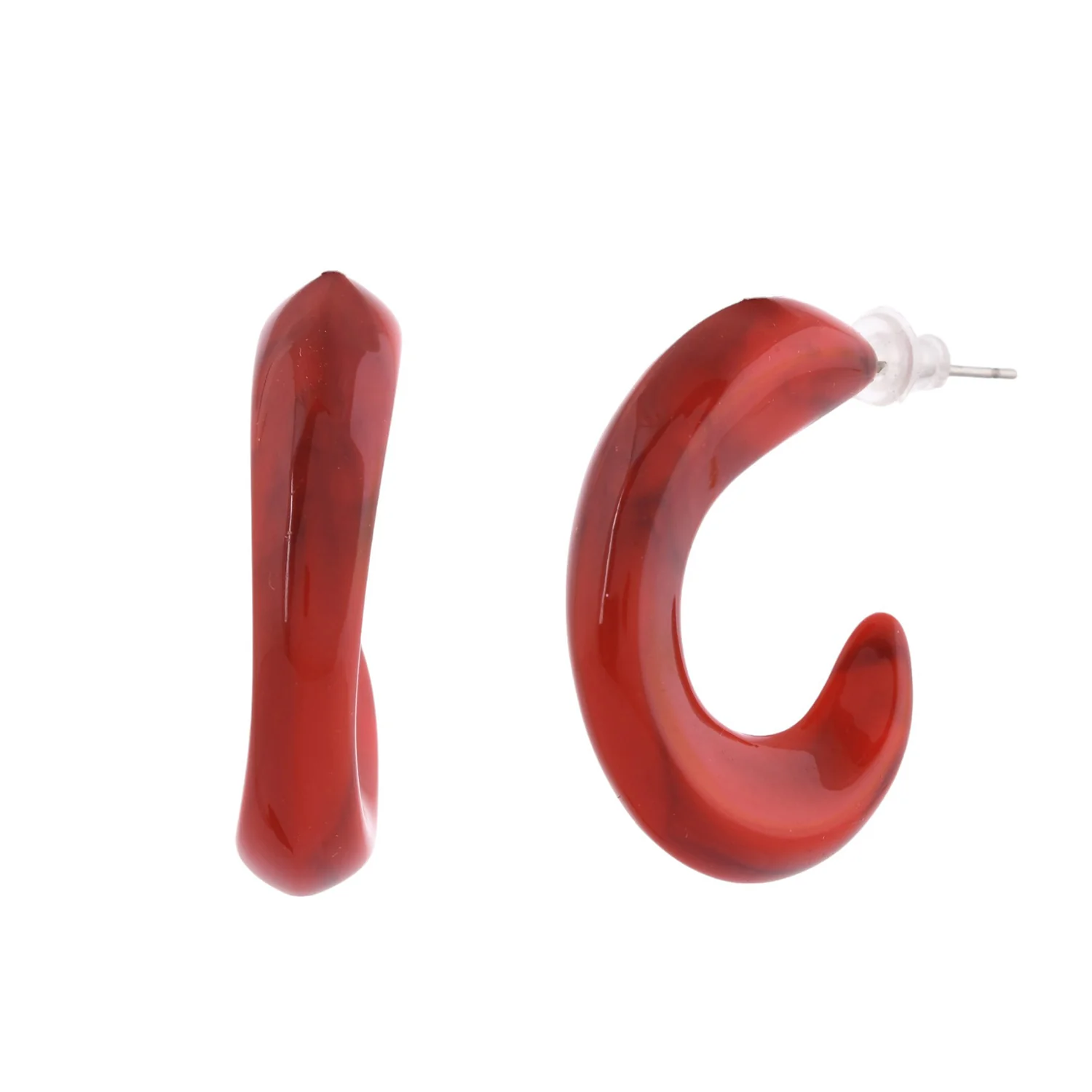 Resin Chic Cherry Hoop Earrings - Image 5