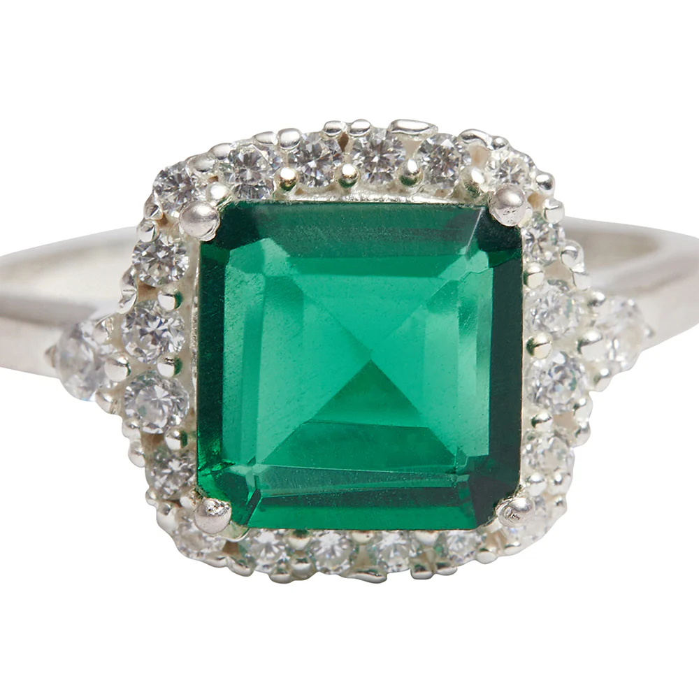Revere Sterling Silver Cubic Zircon Solitaire Adjustable Ring - Image 4
