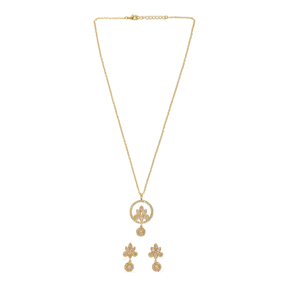 Rich Yellow Gold Plated Pendant Set - Image 3