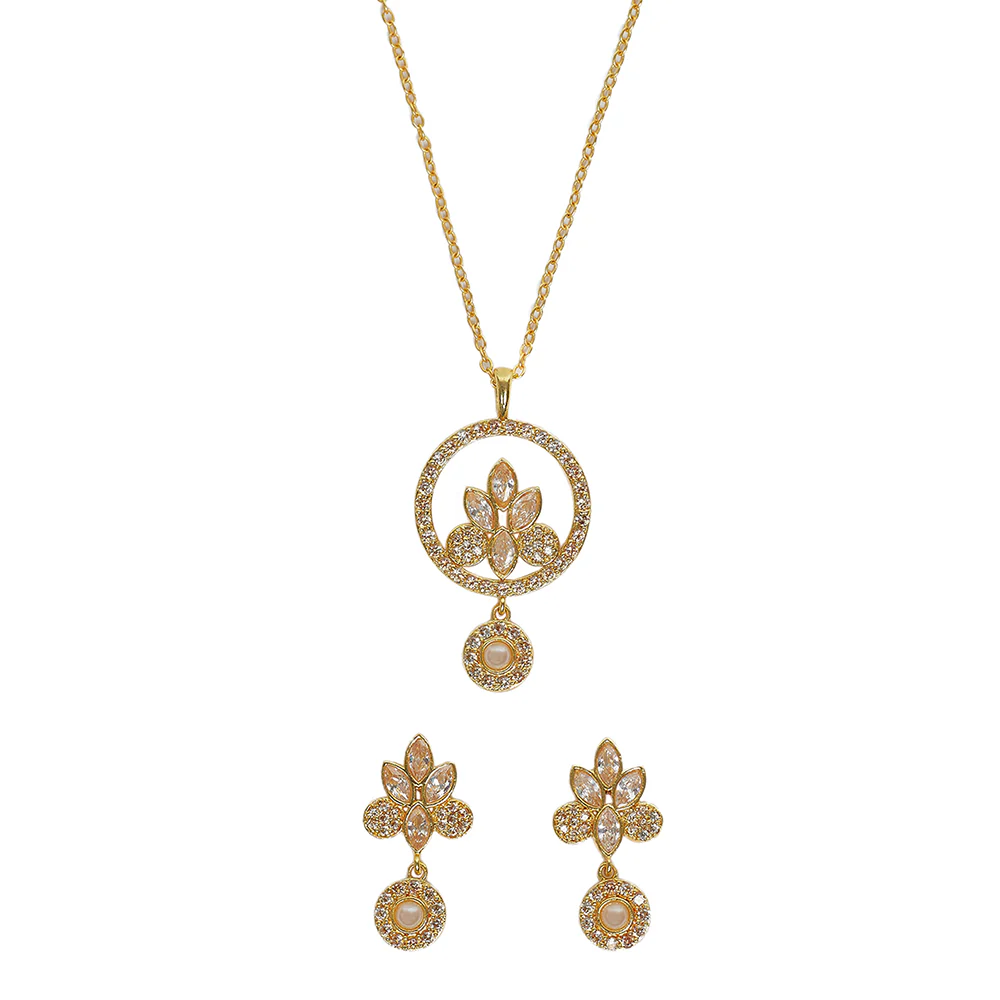 Rich Yellow Gold Plated Pendant Set - Image 4