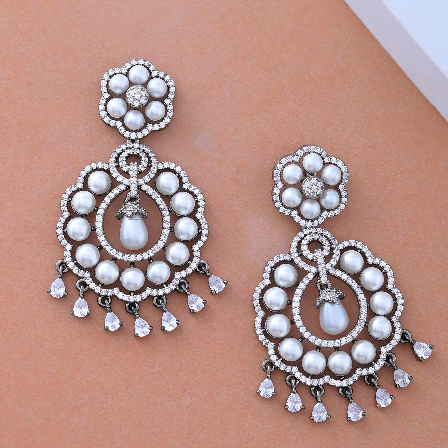 Riyasati Regal American Diamond Earrings