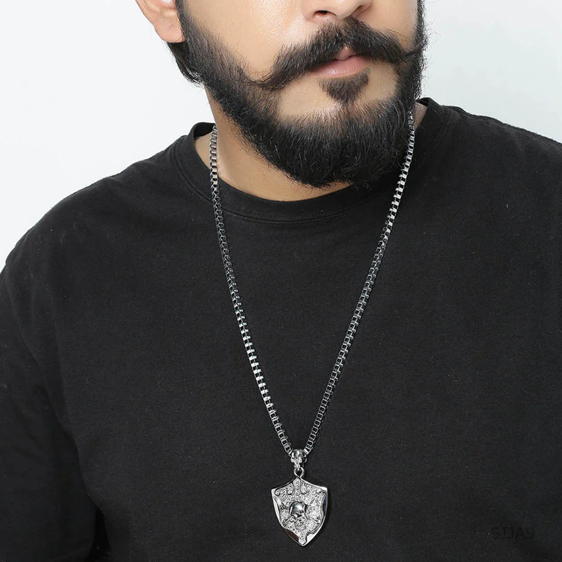 Road Rider Men's Steel Pendant Set - Image 2